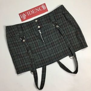 Vintage Lip Service Plaid Bondage Skirt